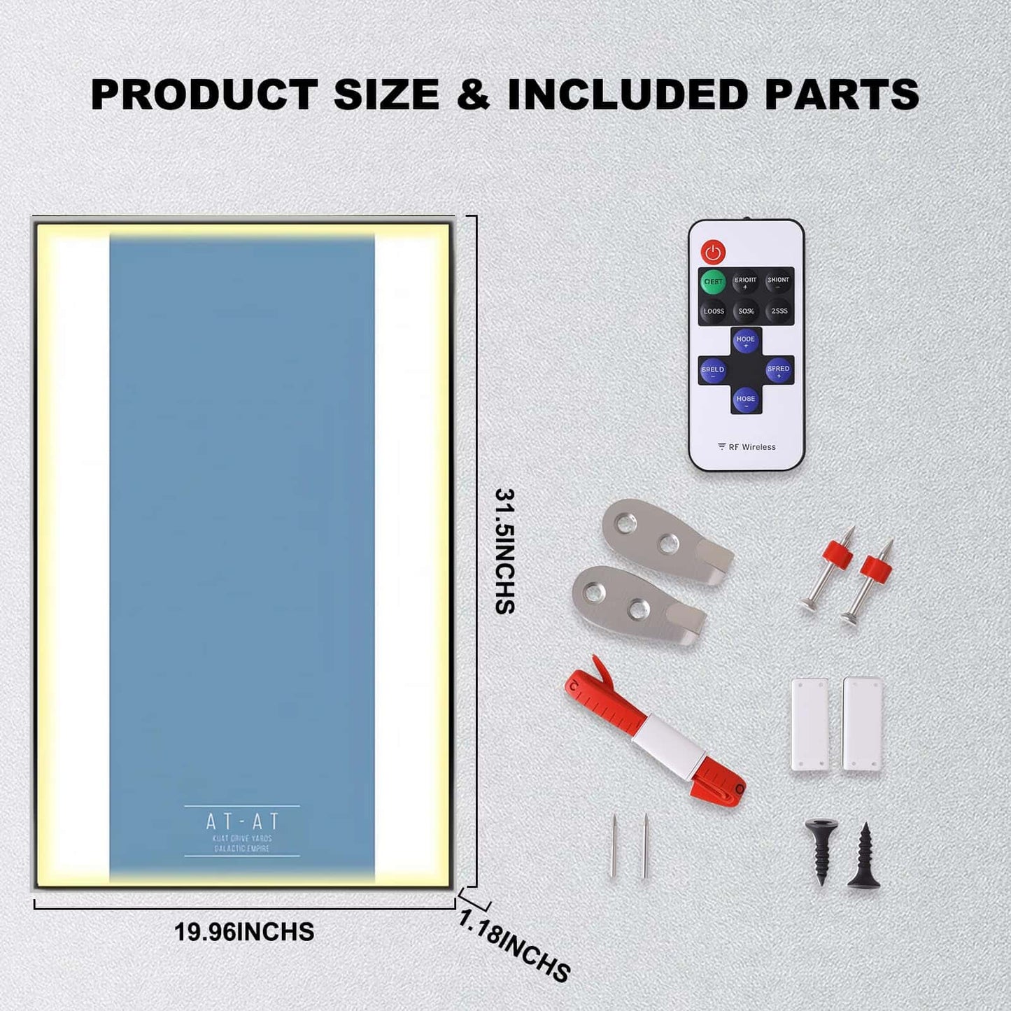 Wall Display Frame For LEGO® STAR WARS™ AT-AT™ 75288 (Model not included)