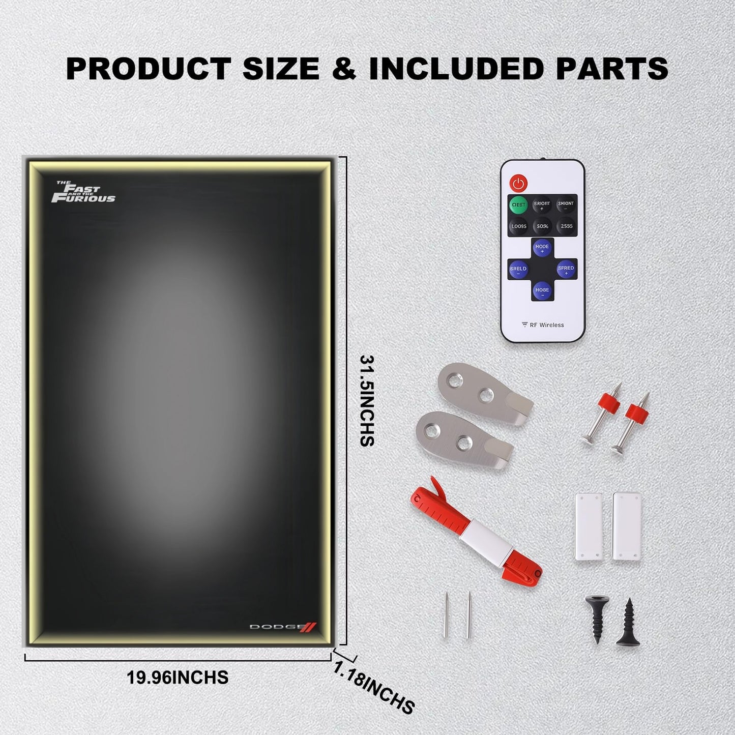Wall Display Frames For LEGO Technic Fast and Furious Dodge Charger R/T Car 42231(Model not included)