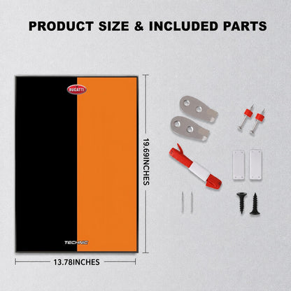 Wall Display Frame For LEGO® Technic™ Bugatti Chiron Pur Sport Hypercar Mid-Size Car 42222 (Model Not Included)