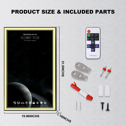 Display frame for LEGO® STAR WARS™ Dark Millennium Falcon 75389(Model Not Included)