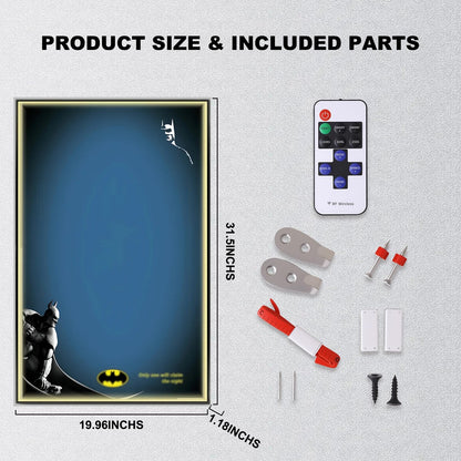 Wall Display Frame For LEGO® DC™ 1989 BATMOBILE 76139(Model Not Included)