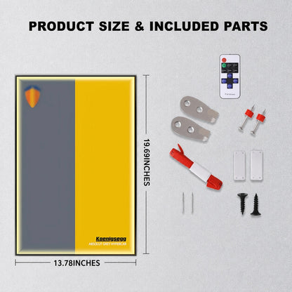 Wall Display Frame For  LEGO® TECHNIC™ Koenigsegg Jesko Absolut Grey Hypercar MID-SIZE CAR 42173 (Model Not Included)