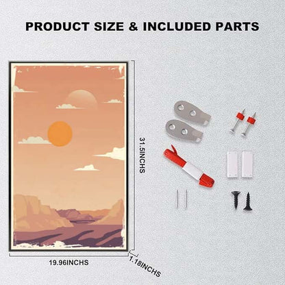 Wall Display Frame for LEGO® Star Wars 75341 Luke Skywalker’s Landspeeder™(Model Not Included)