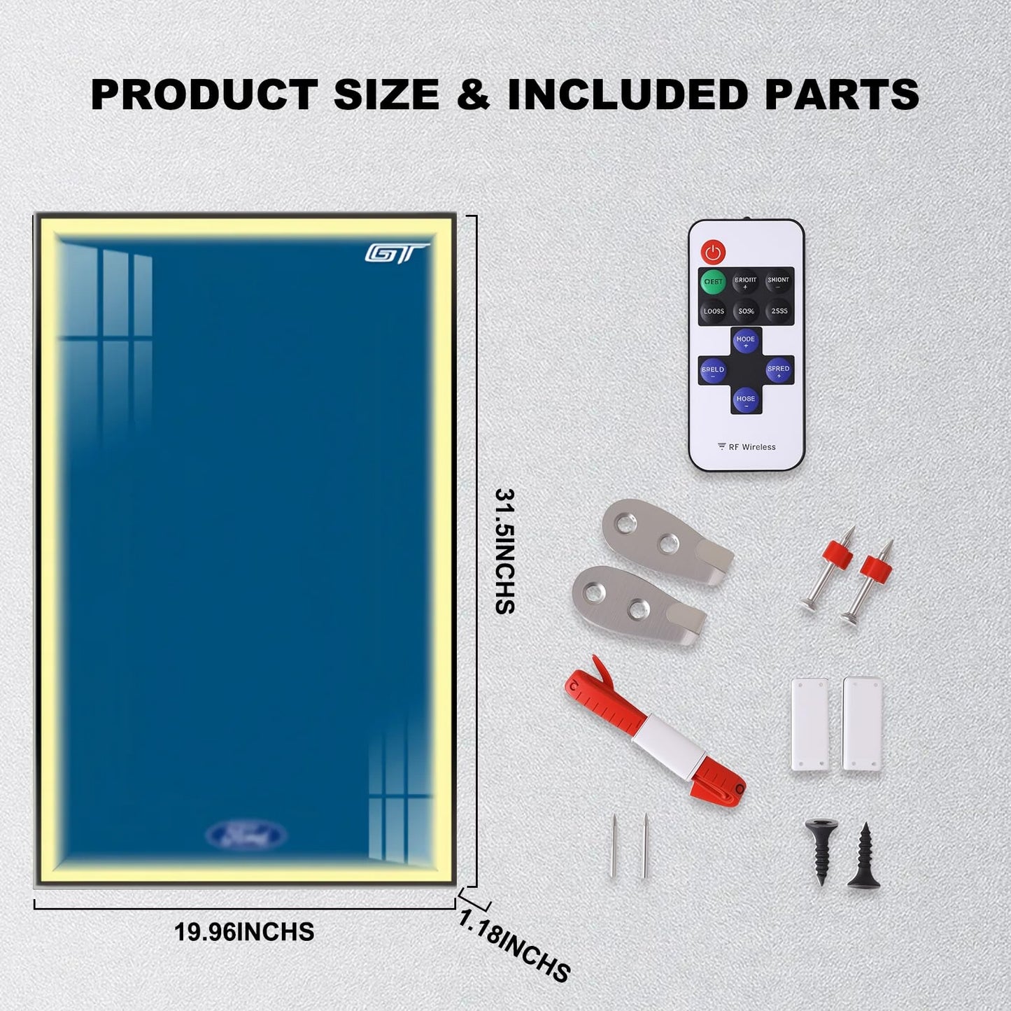 Wall Display Frame For LEGO® TECHNIC™ Ford GT 42154(Model Not Included)