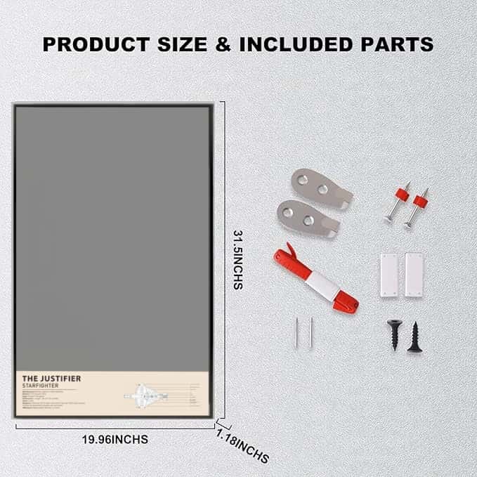 Wall Display Frame For  LEGO® STAR WARS 75323 The Justifier™(Model Not Included)