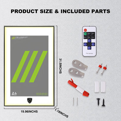 Wall Display Frame for LEGO® Technic™  42156 Peugeot 9X8 (Model Not Included)