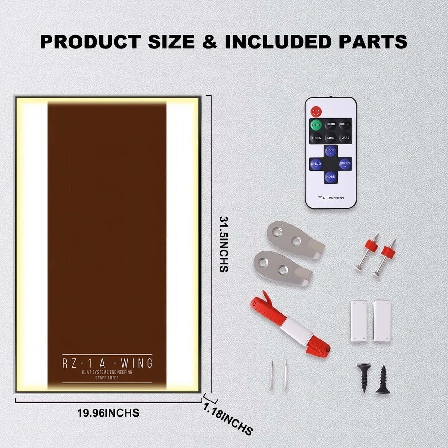 Wall Display frame for LEGO® STAR WARS™ 75275 A-wing Starfighter™(Model Not Included)