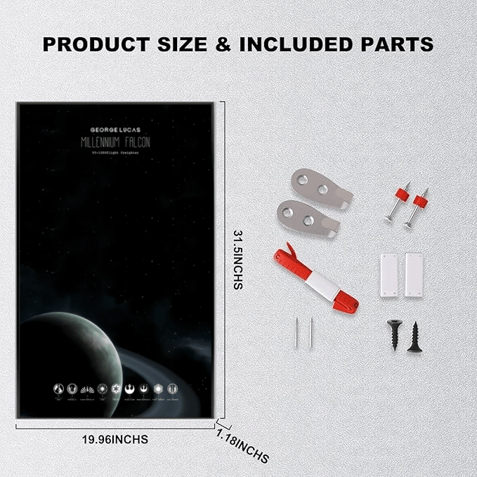 Display frame for LEGO® STAR WARS™ Dark Millennium Falcon 75389(Model Not Included)