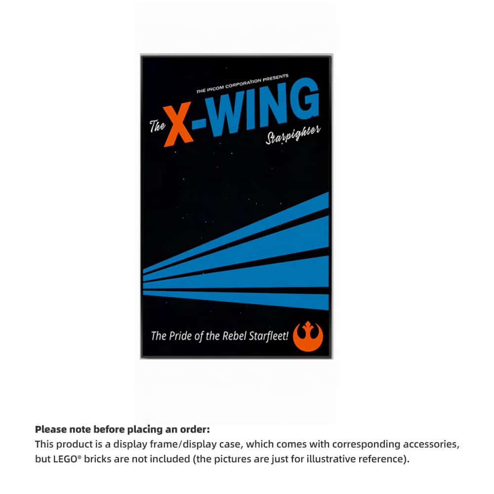 Wall Display Frame for LEGO® 75355 Star Wars™ X-Wing Starfighter™(Model Not Included)