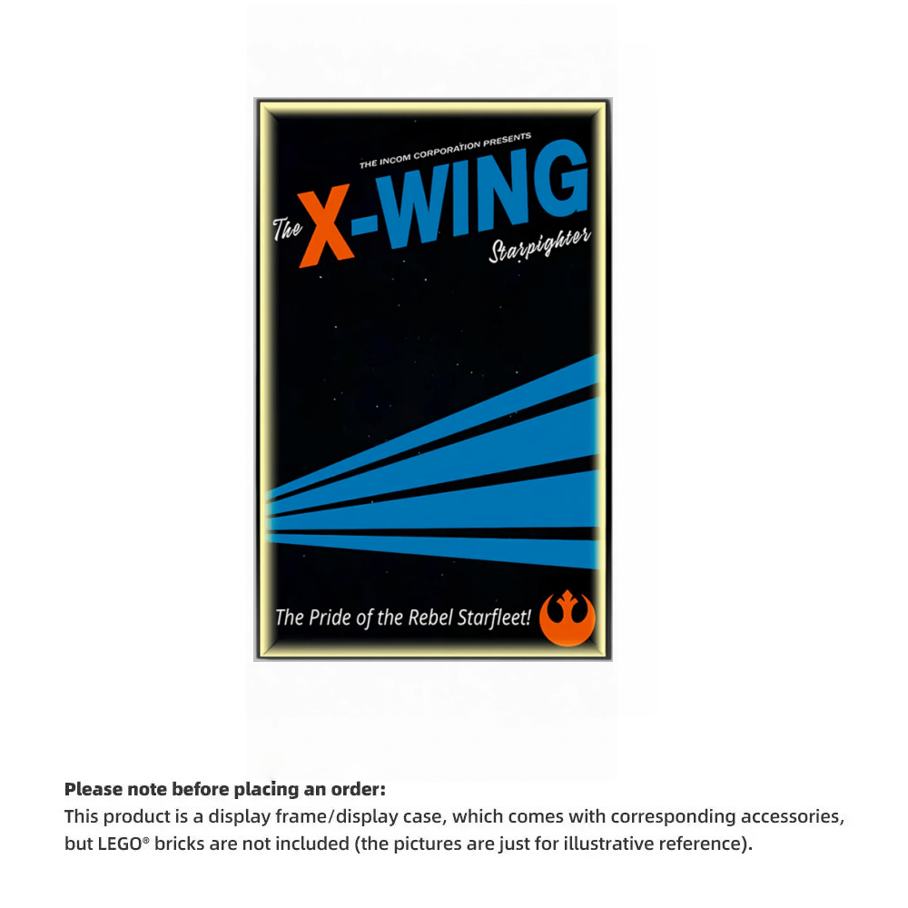 Wall Display Frame for LEGO® 75355 Star Wars™ X-Wing Starfighter™(Model Not Included)