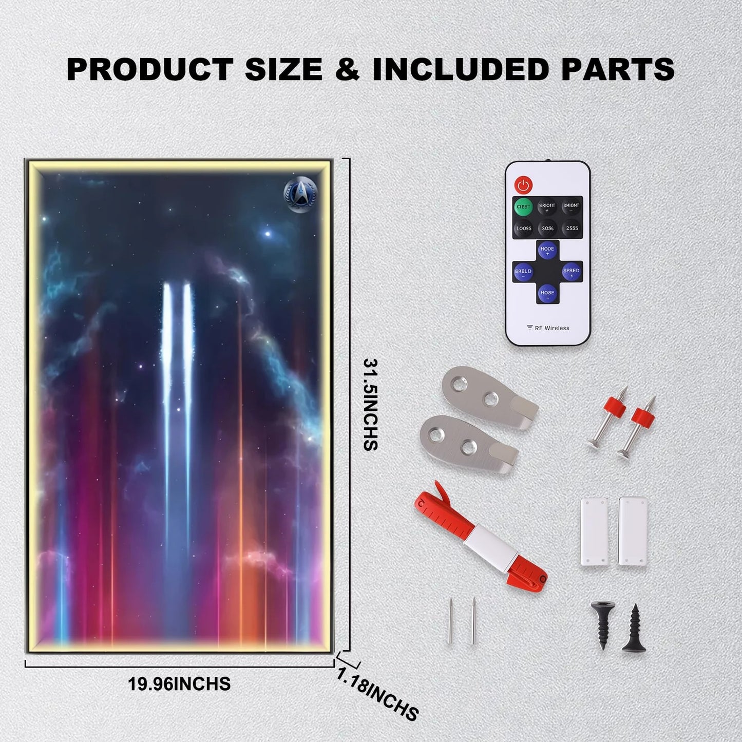 Wall Display frame for LEGO® ICONS Star Trek: U.S.S. Enterprise NCC-1701-D™ 10356(Model Not Included)