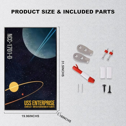Wall Display frame for LEGO® ICONS Star Trek: U.S.S. Enterprise NCC-1701-D™ 10356(Model Not Included)