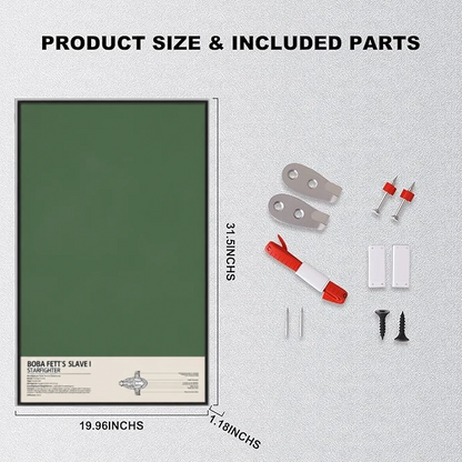 Wall Display frame for LEGO® STAR WARS™ 75060 Slave I(Model Not Included)