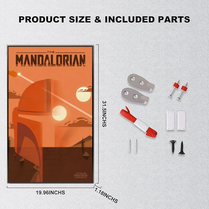 Wall Display Frame For LEGO® STAR WARS™ 75442 The Mandalorian's N1 Starfighter™ (Model Not Included)