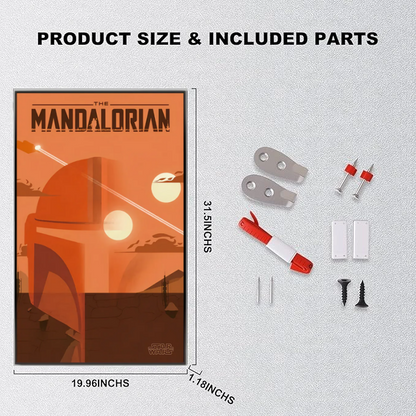 Wall Display Frame For LEGO® STAR WARS™ 75442 The Mandalorian's N1 Starfighter™ (Model Not Included)