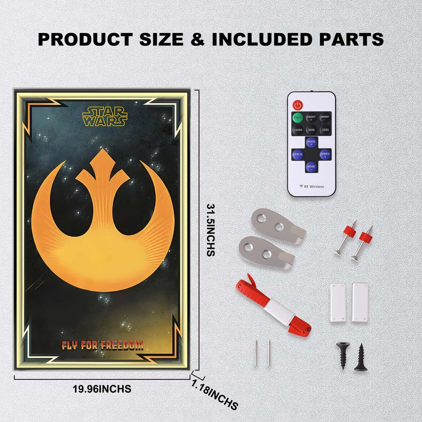Wall Display Frame for LEGO® 75355 Star Wars™ X-Wing Starfighter™(Model Not Included)