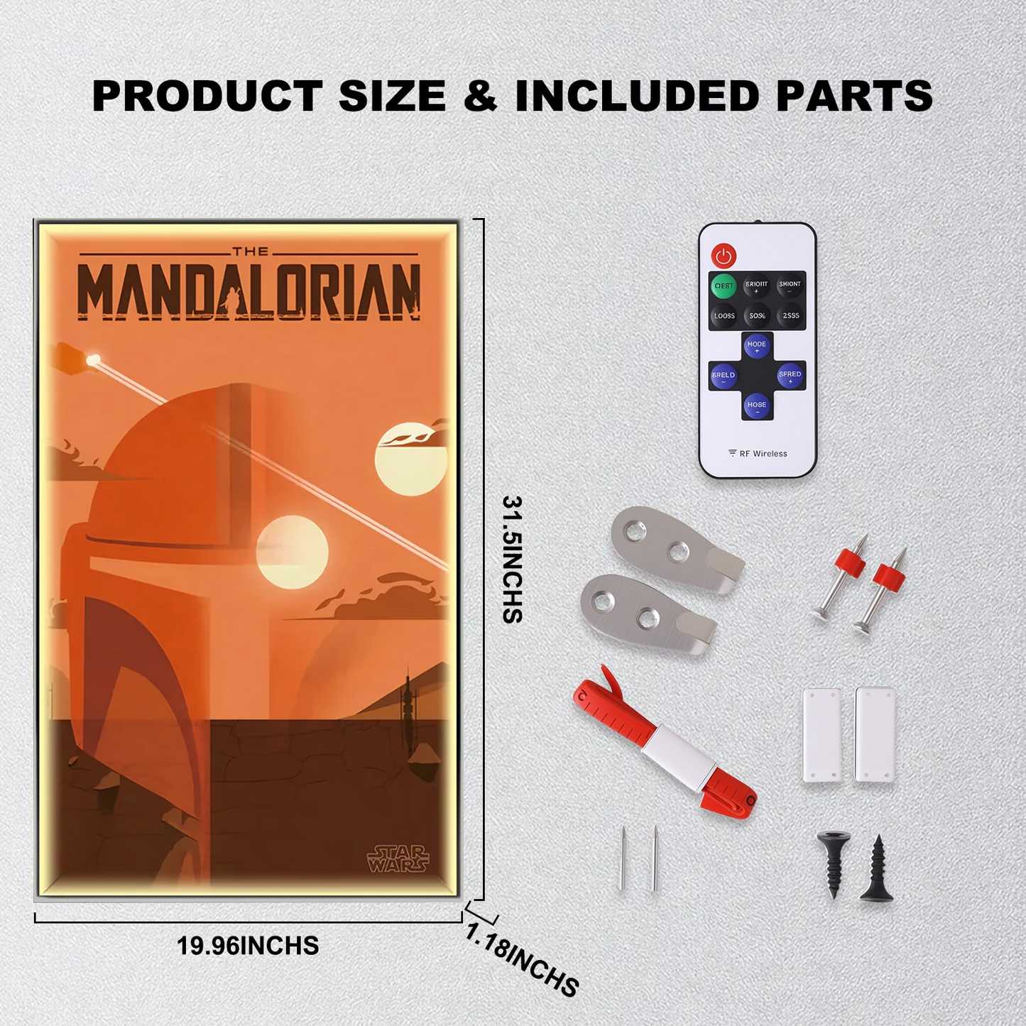 Wall Display Frame For LEGO® STAR WARS™ 75442 The Mandalorian's N1 Starfighter™ (Model Not Included)