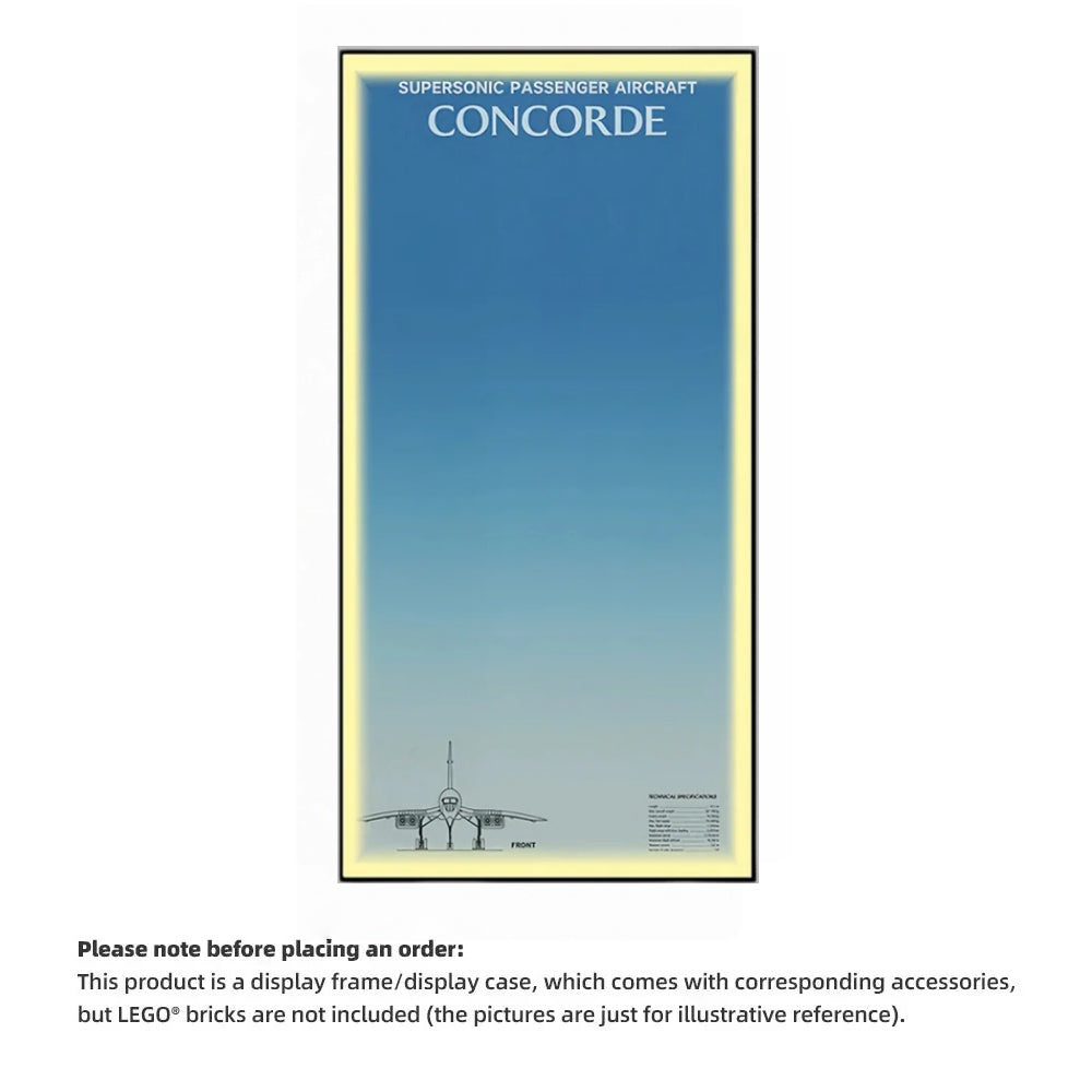 Wall Display Frames for LEGO® ICONS Concorde 10318(Model Not Included)