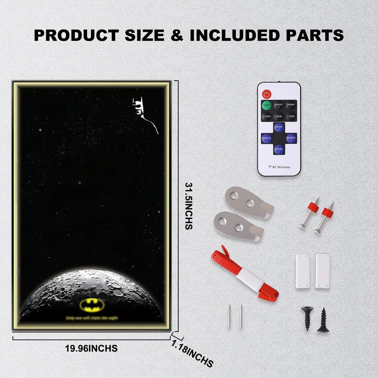 Wall Display Frame For LEGO® DC™ 1989 BATMOBILE 76139(Model Not Included)