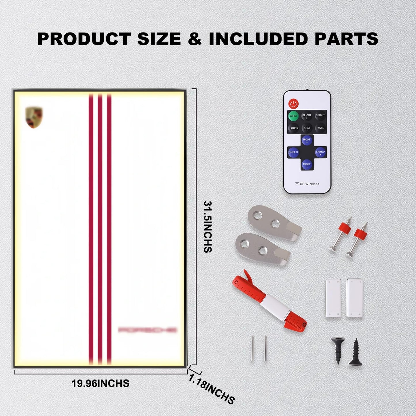 Wall Display Frame For LEGO® TECHNIC™ Porsche 911 RSR 42096(Model Not Included)