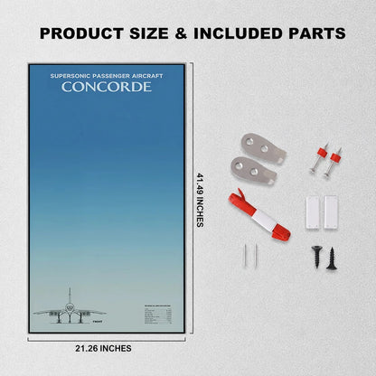Wall Display Frames for LEGO® ICONS Concorde 10318(Model Not Included)