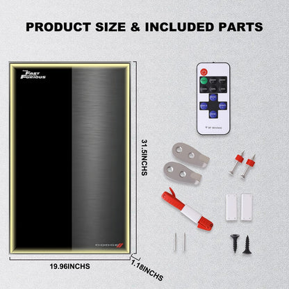 Wall Display Frames For LEGO Technic Fast and Furious Dodge Charger R/T Car 42231(Model not included)