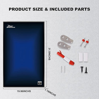 Wall Display Frame For LEGO® TECHNIC 42210 2 FAST 2 FURIOUS NISSAN SKYLINE GT-R (R34) CAR(Model Not Included)