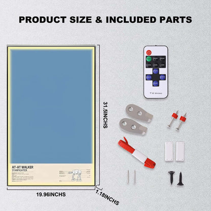 Wall Display Frame For LEGO® STAR WARS™ AT-AT™ 75288 (Model not included)