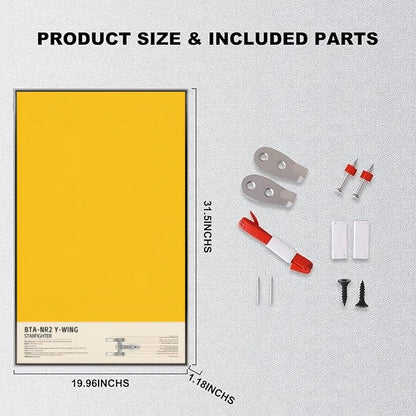 Wall Display Frame for LEGO® Star Wars 75181 Y-Wing Starfighter™(Model Not Included)