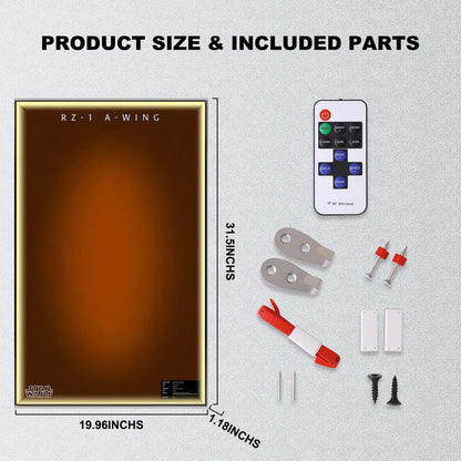 Wall Display frame for LEGO® STAR WARS™ 75275 A-wing Starfighter™(Model Not Included)