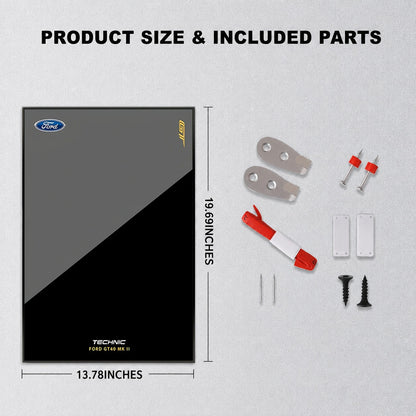 Wall Display Frame for LEGO® Technic™ 1966 Ford GT40 MKII Race Car Mid-Size Car 42223(Model Not Included)