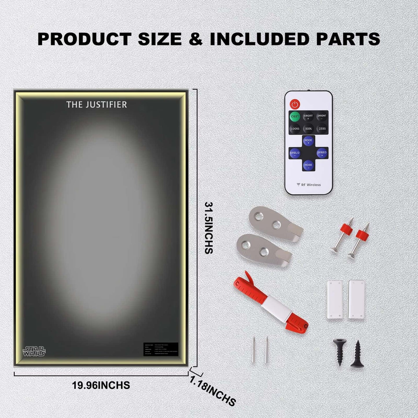 Wall Display Frame For  LEGO® STAR WARS 75323 The Justifier™(Model Not Included)