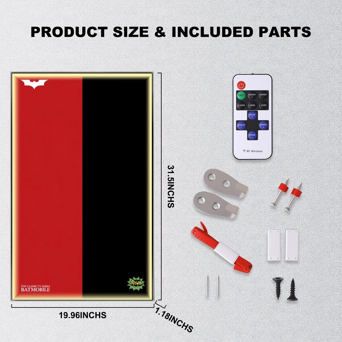 Wall Display Frame For LEGO BATMAN™ 76328 The Classic TV SERIES BATMOBILE™ (Model not included)