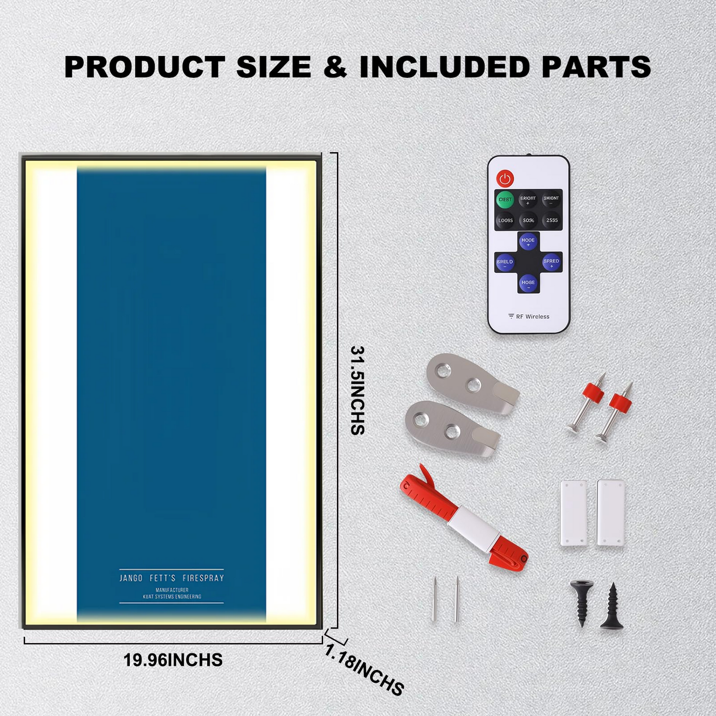 Wall Display frame for LEGO® STAR WARS™ 75409 Jango Fett's Firespray-Class Starship(Model Not Included)