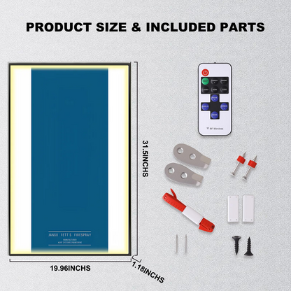 Wall Display frame for LEGO® STAR WARS™ 75409 Jango Fett's Firespray-Class Starship(Model Not Included)