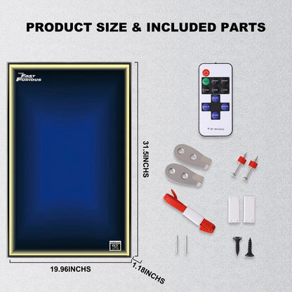 Wall Display Frame For LEGO® TECHNIC 42210 2 FAST 2 FURIOUS NISSAN SKYLINE GT-R (R34) CAR(Model Not Included)