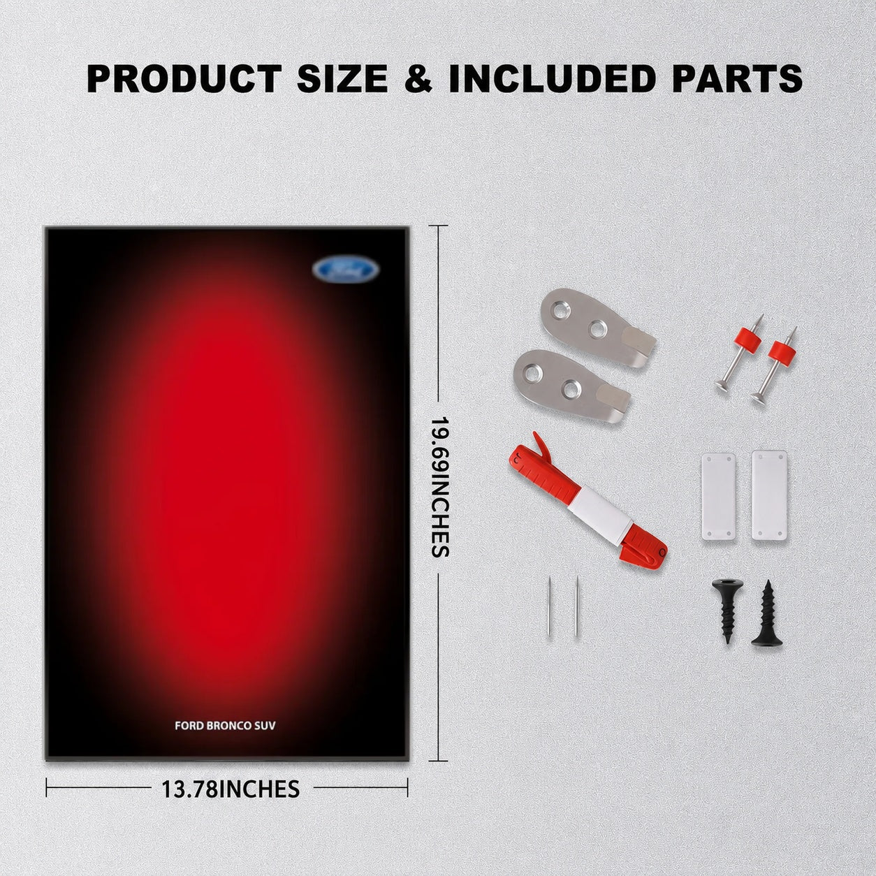 Wall Display Frame For LEGO® Technic™ Ford Bronco® SUV Mid-Size Car 42213(Model Not Included)