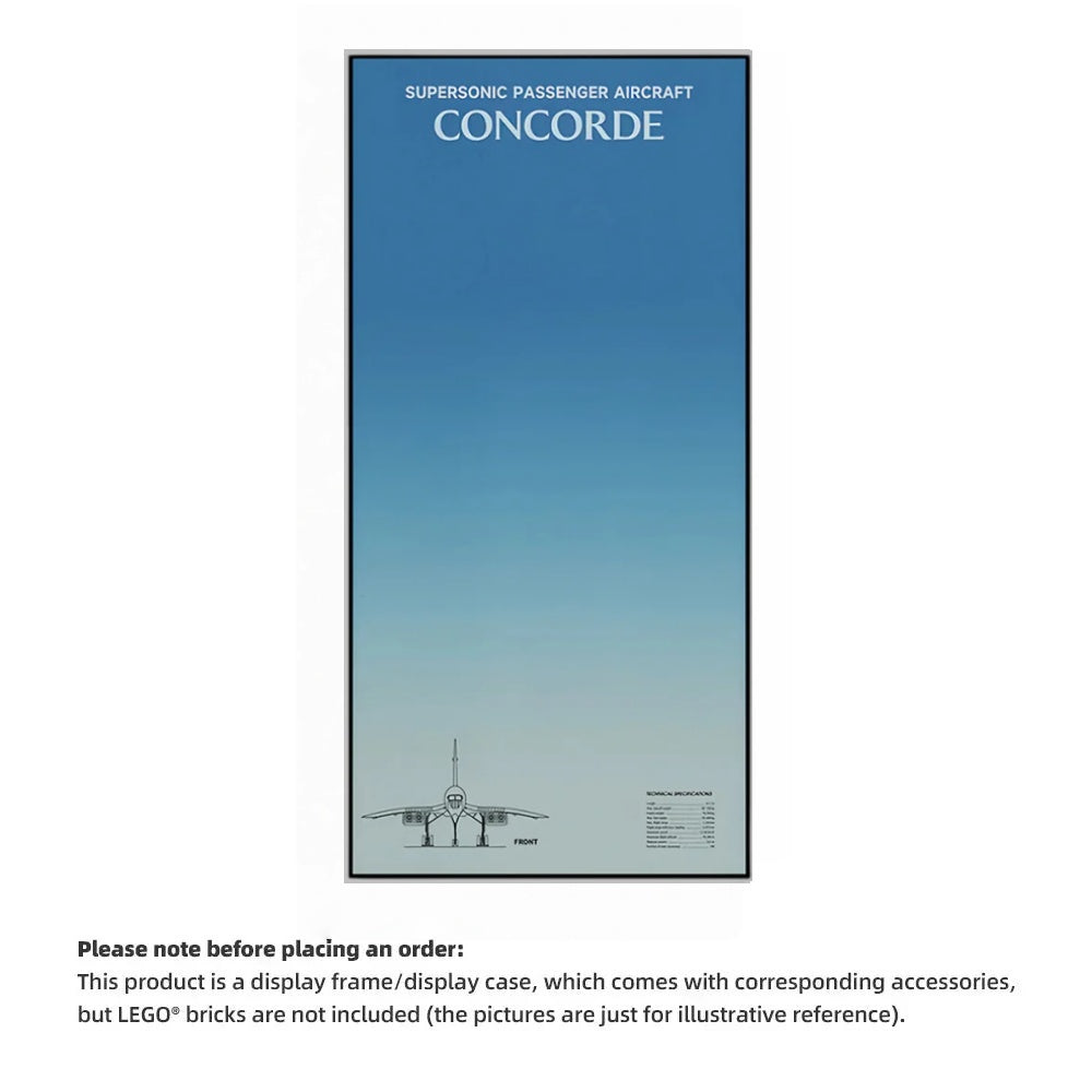 Wall Display Frames for LEGO® ICONS Concorde 10318(Model Not Included)