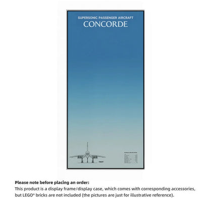 Wall Display Frames for LEGO® ICONS Concorde 10318(Model Not Included)