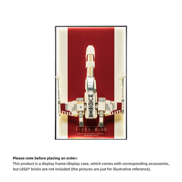 Wall Display Frame for LEGO® 75355 Star Wars™ X-Wing Starfighter™(Model Not Included)