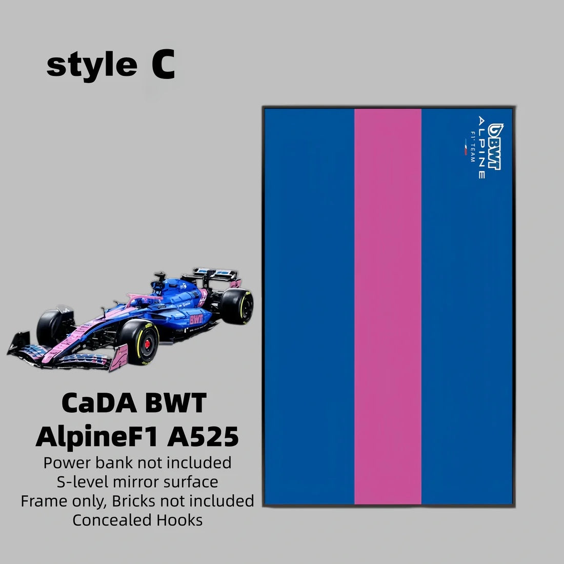 Wall Display Frame For CaDA BWT Alpine F1 A525(Model Not Included)