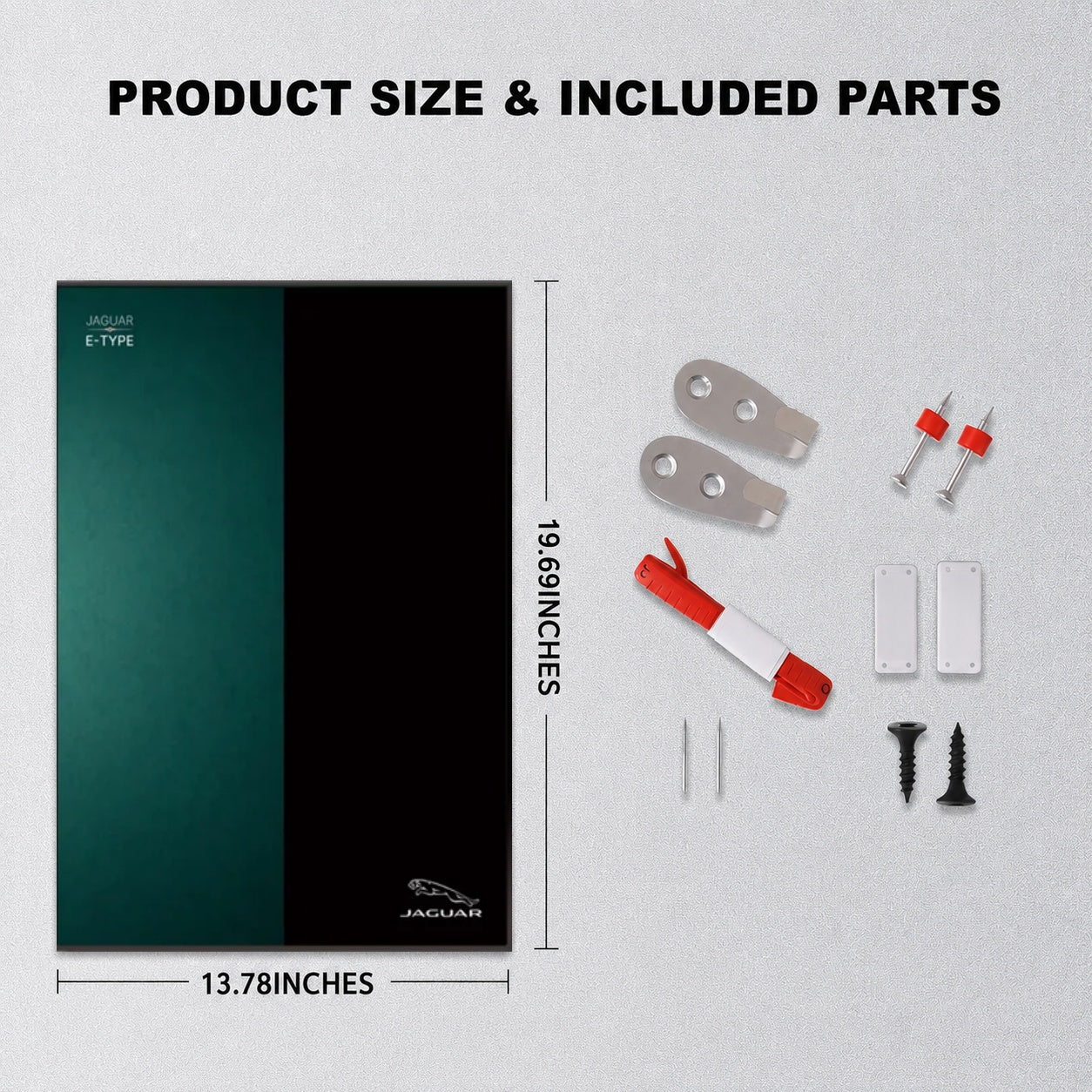 Wall Display Frame For Lego 11381 ICONS JAGUAR E-TYPE(Model not included)