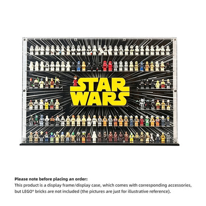 Display Case for LEGO® Star Wars™ – Compatible with Minifigures & Brick-Built Logo (Set 75407)