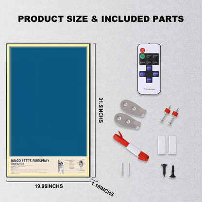 Wall Display frame for LEGO® STAR WARS™ 75409 Jango Fett's Firespray-Class Starship(Model Not Included)