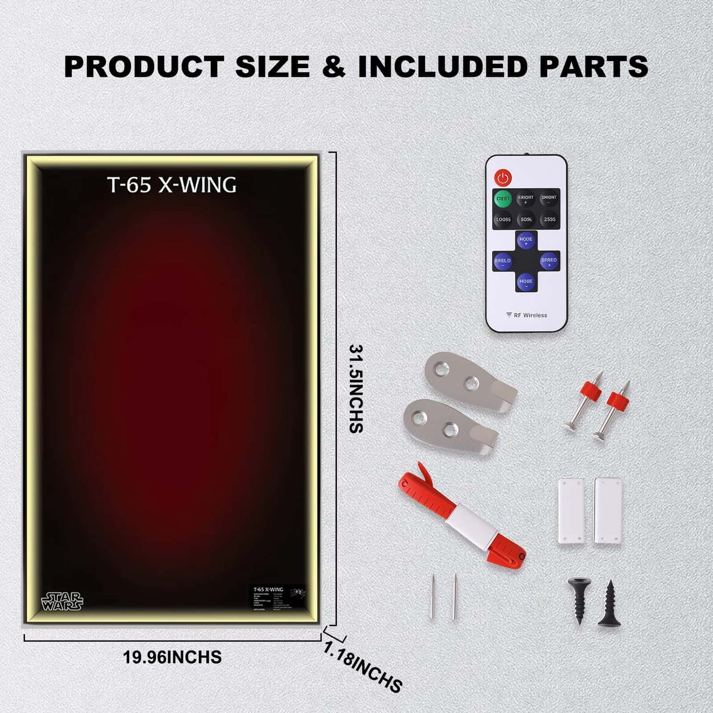 Wall Display Frame for LEGO® 75355 Star Wars™ X-Wing Starfighter™(Model Not Included)