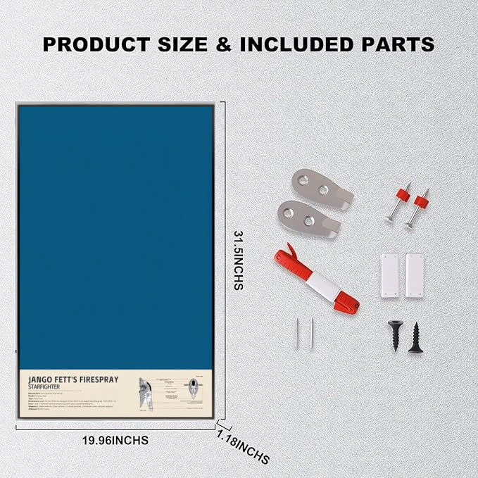 Wall Display frame for LEGO® STAR WARS™ 75409 Jango Fett's Firespray-Class Starship(Model Not Included)