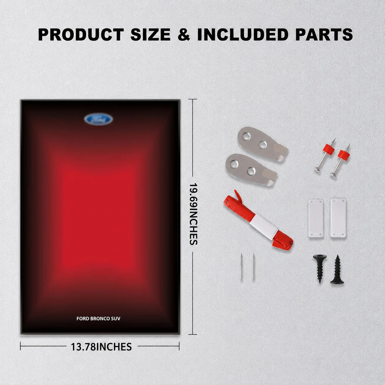Wall Display Frame For LEGO® Technic™ Ford Bronco® SUV Mid-Size Car 42213(Model Not Included)