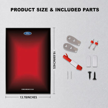 Wall Display Frame For LEGO® Technic™ Ford Bronco® SUV Mid-Size Car 42213(Model Not Included)
