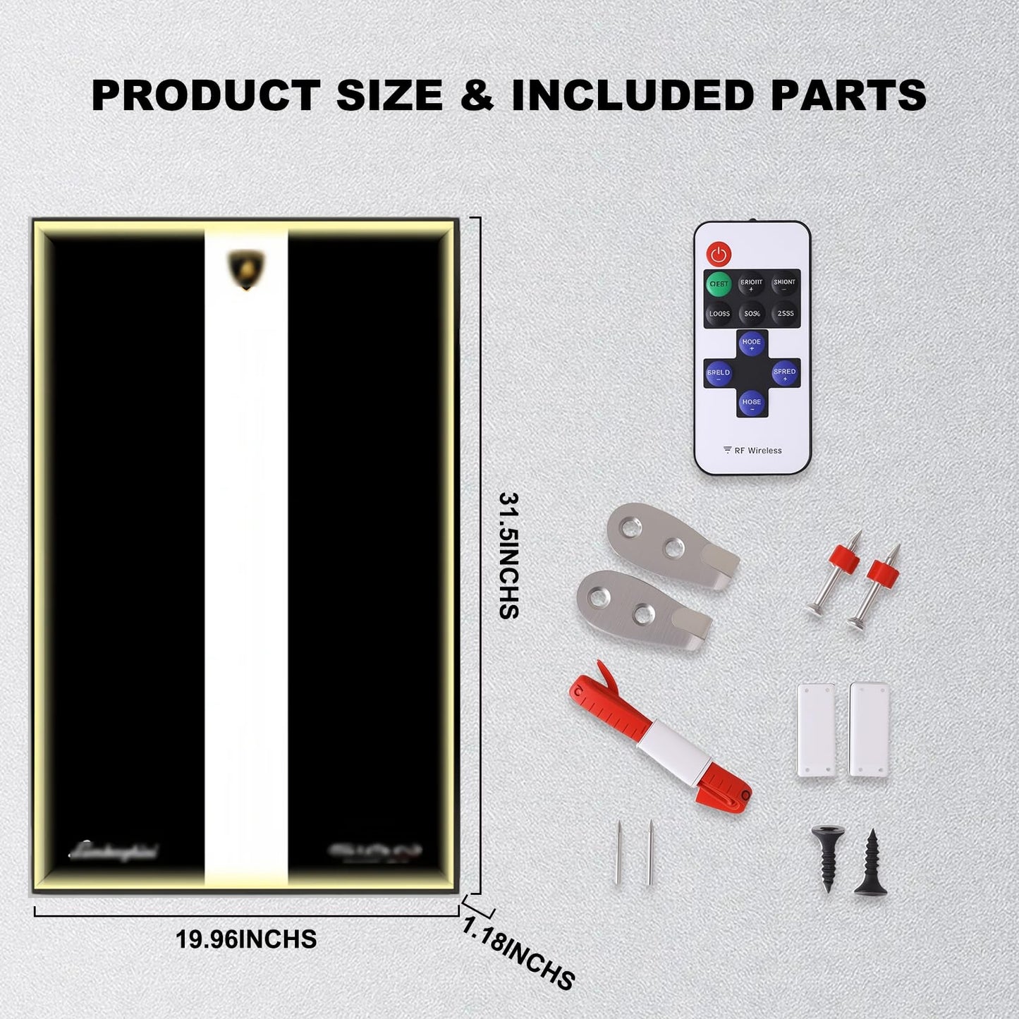 Wall Display Frame  for LEGO® TECHNIC™ Lamborghini Sián FKP 37 42115(Model Not Included)
