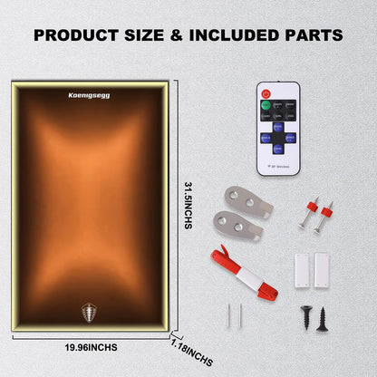 Wall Display Frame For Lego 42232 Technic Koenigsegg Sadair’s Spear.(Model Not Included)